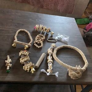 Bird cage toys. 8 pieces